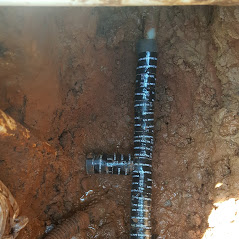Added insulation to the water line repair in the yard.